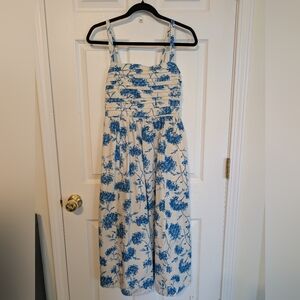 A&F Emerson Poplin Wide Strap Midi Dress